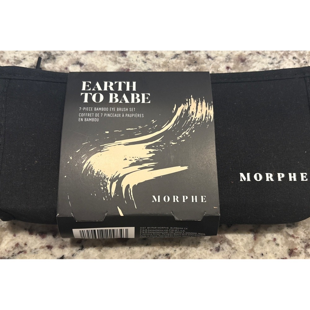 Morphe Eye Brush Set OS Earth To Babe 7pc Bamboo Eco Friendly Bag